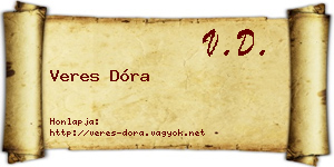 Veres Dóra névjegykártya